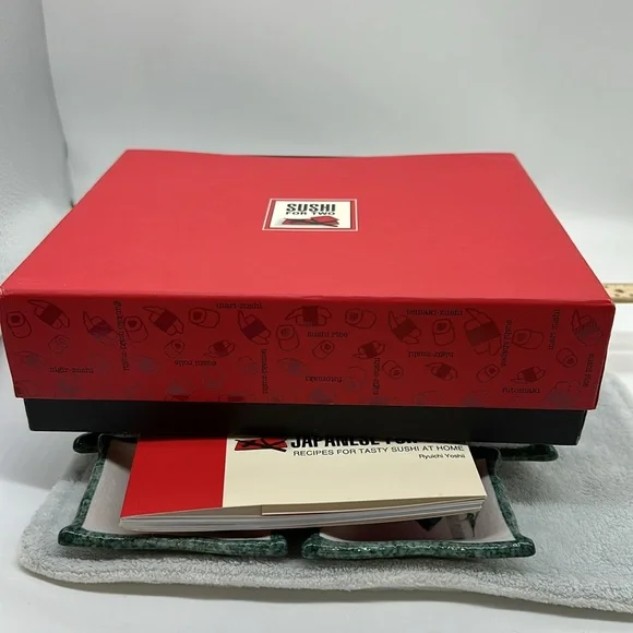 Sushi For Two Box Kit-Includes Ceramic/Porcelain Trays & Dishes w/How-to Book - Picture 16 of 16